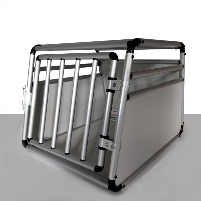 CAR BENCH ALUMINUM - STURDY TRAVEL BENCH - ROUND TUBES - LIGHT GREY