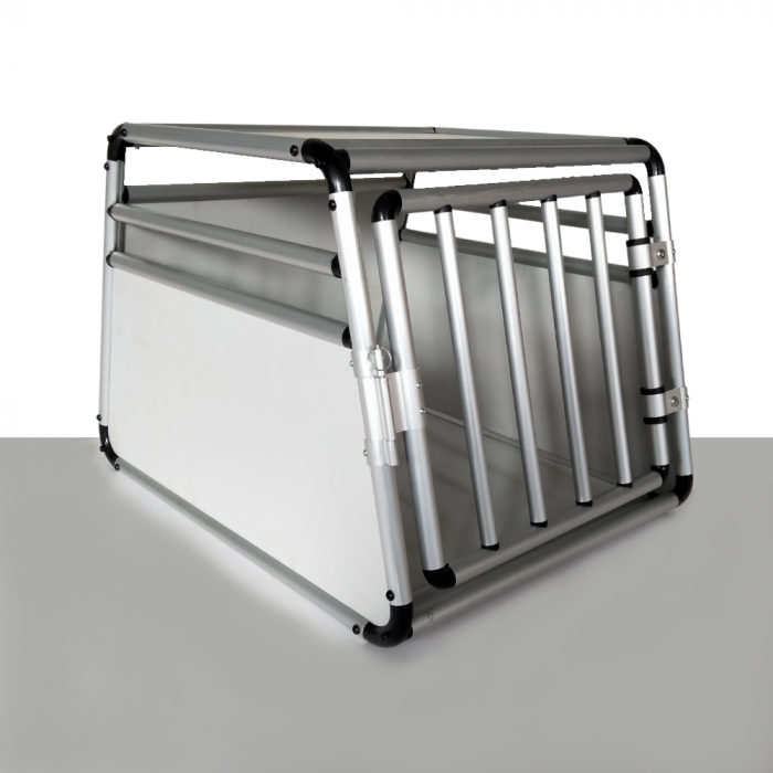 CAR BENCH ALUMINUM - STURDY TRAVEL BENCH - ROUND TUBES - LIGHT GREY