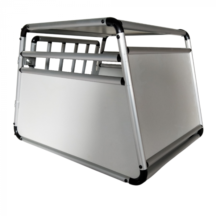 CAR BENCH ALUMINUM - STURDY TRAVEL BENCH - ROUND TUBES - LIGHT GREY