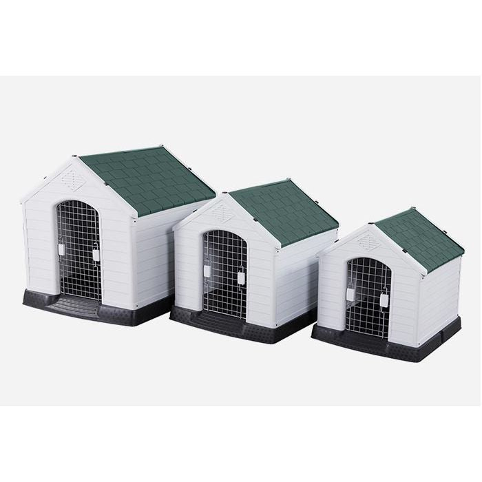 Ilmastikukindel koerakuut, plastmassist 87,7 x 78,5 x 81,5 cm - valge + sinine - suur