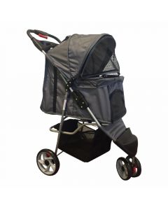 Pet Stroller with 3 Wheel Grey