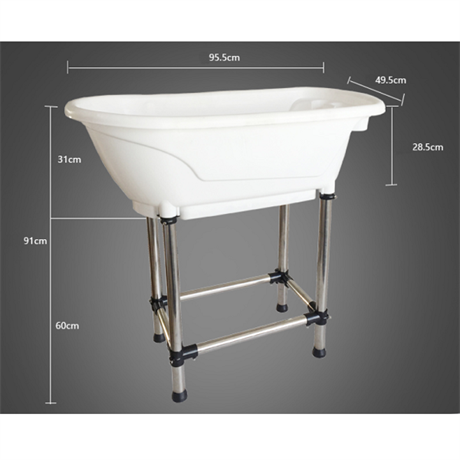 Plastic Bath Tub Stainless Steel Legs