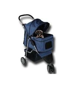 Pet Stroller with 3 Wheel Blue